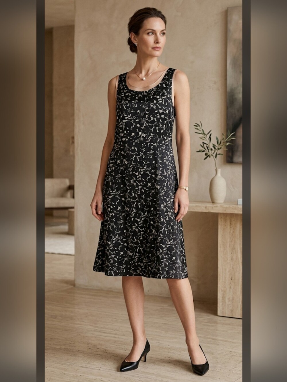 Ann Taylor Silk A Line Dress Size 10 Quite Luxury Sustainable #8900
